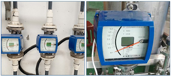 氧氣轉子流量計現(xiàn)場安裝使用圖