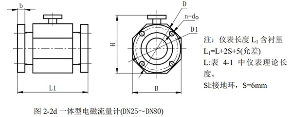 氨水流量計(jì)外形尺寸圖二